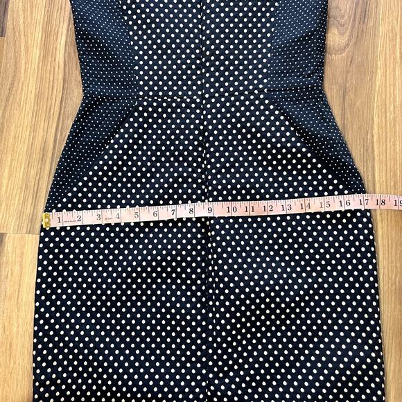 Banana Republic Dress Sheath Polka Dot 0 Navy Blue White Business Casual - Picture 14 of 15